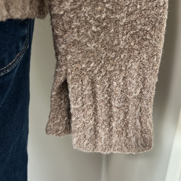 Anthropologie Moth Cut out Cold Shoulder Sweater Merino Wool Alpaca Blend Sz M - Picture 10 of 13